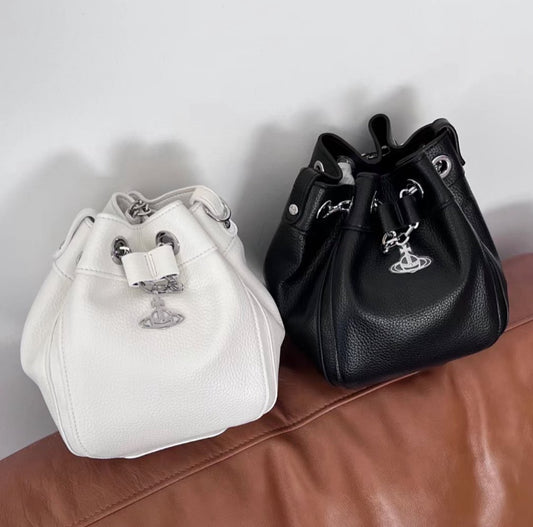 Pre-order Vivienne Westwood Chrisy Bucket Bag pebbled bucket bag