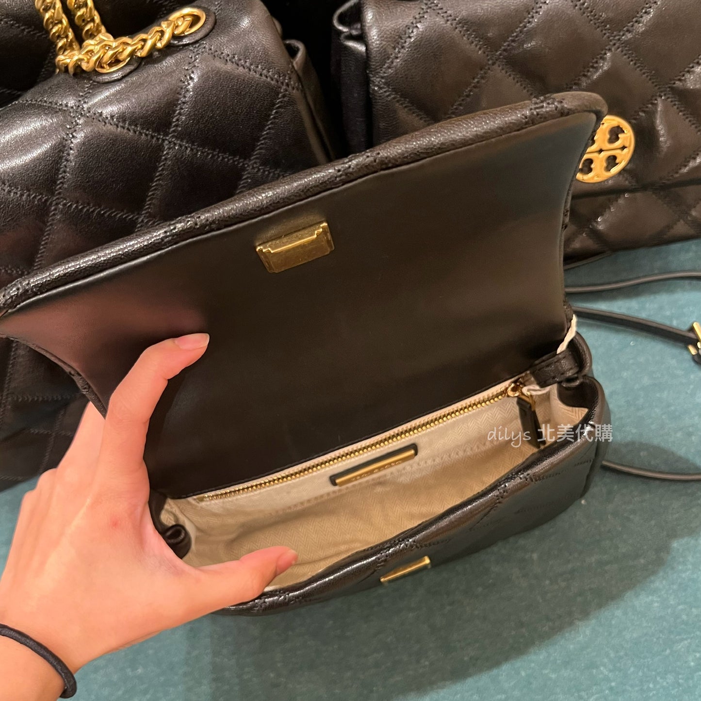 現貨 TORY BURCH TB WILLA 方胖子 鏈條包 羊皮材質