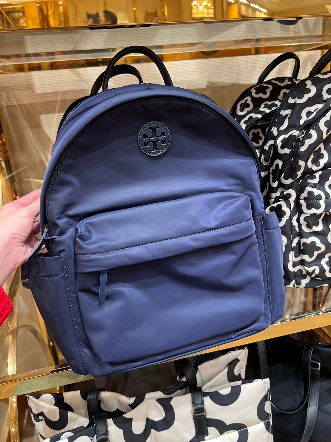 TORY BURCH TB雙層尼龍後背包