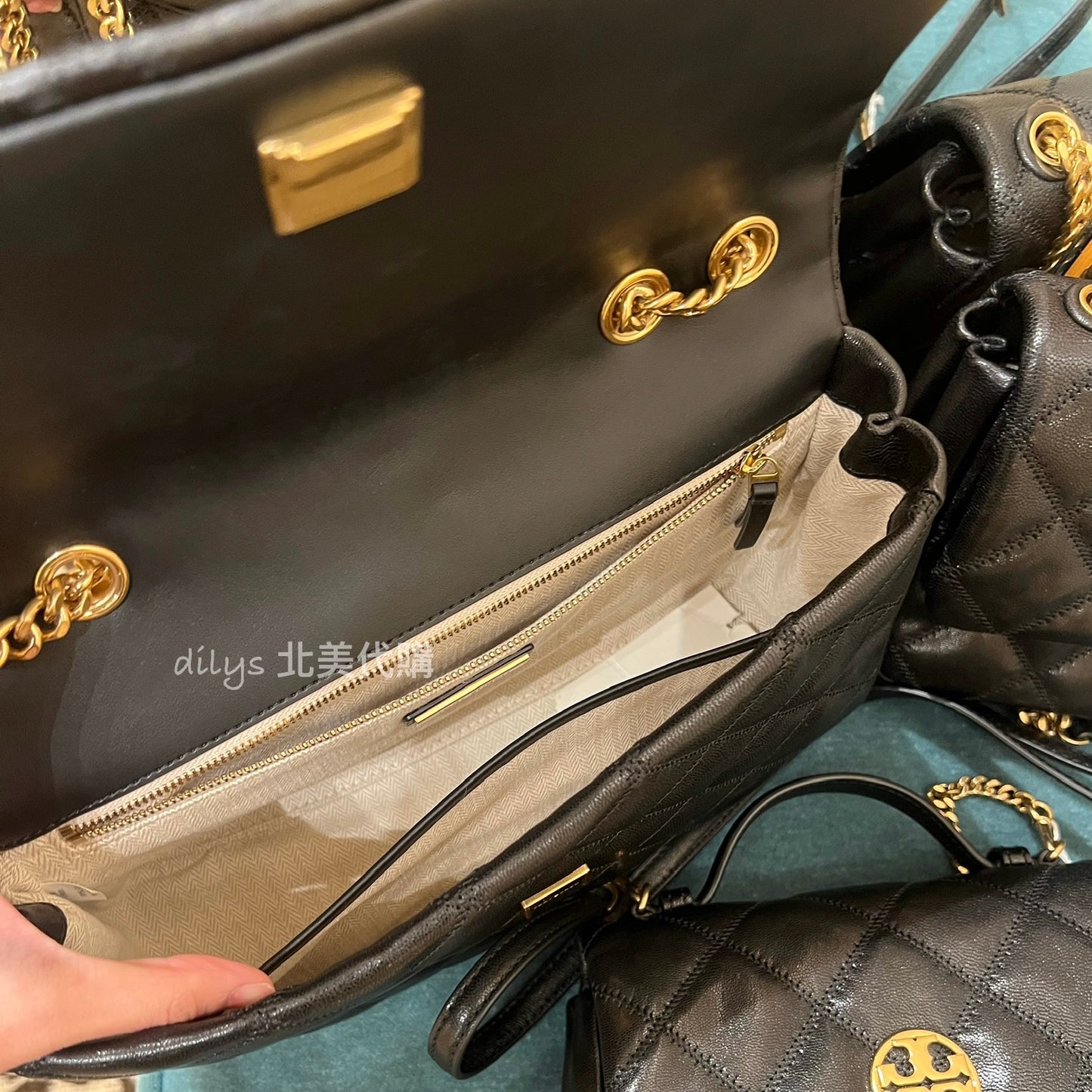 現貨 TORY BURCH TB WILLA 方胖子 鏈條包 羊皮材質