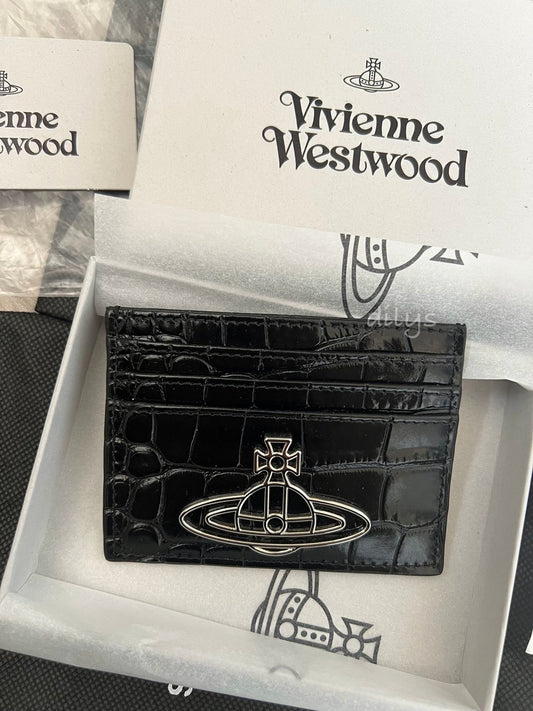 Vivienne Westwood 牛皮鱷魚壓紋卡夾