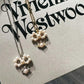 Vivienne Westwood Viviana Pendant Silver Necklace 蝴蝶結珍珠項鍊