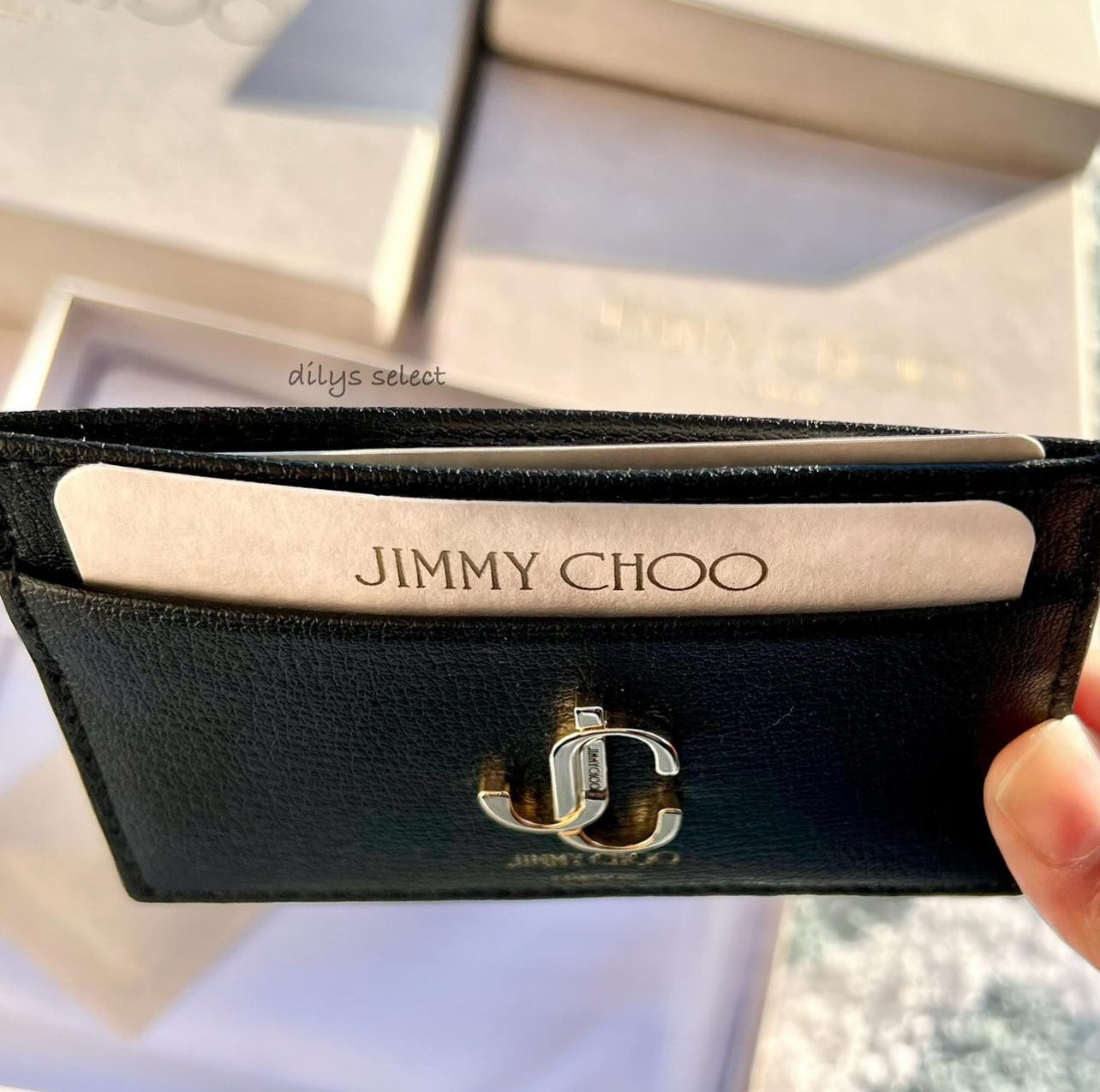 JIMMY CHOO 牛皮卡包