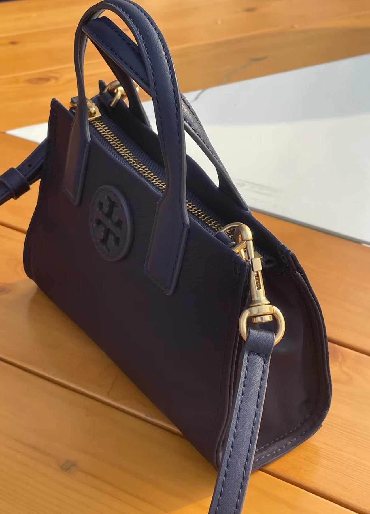 現貨深藍｜Tory Burch TB 迷你尼龍小托特