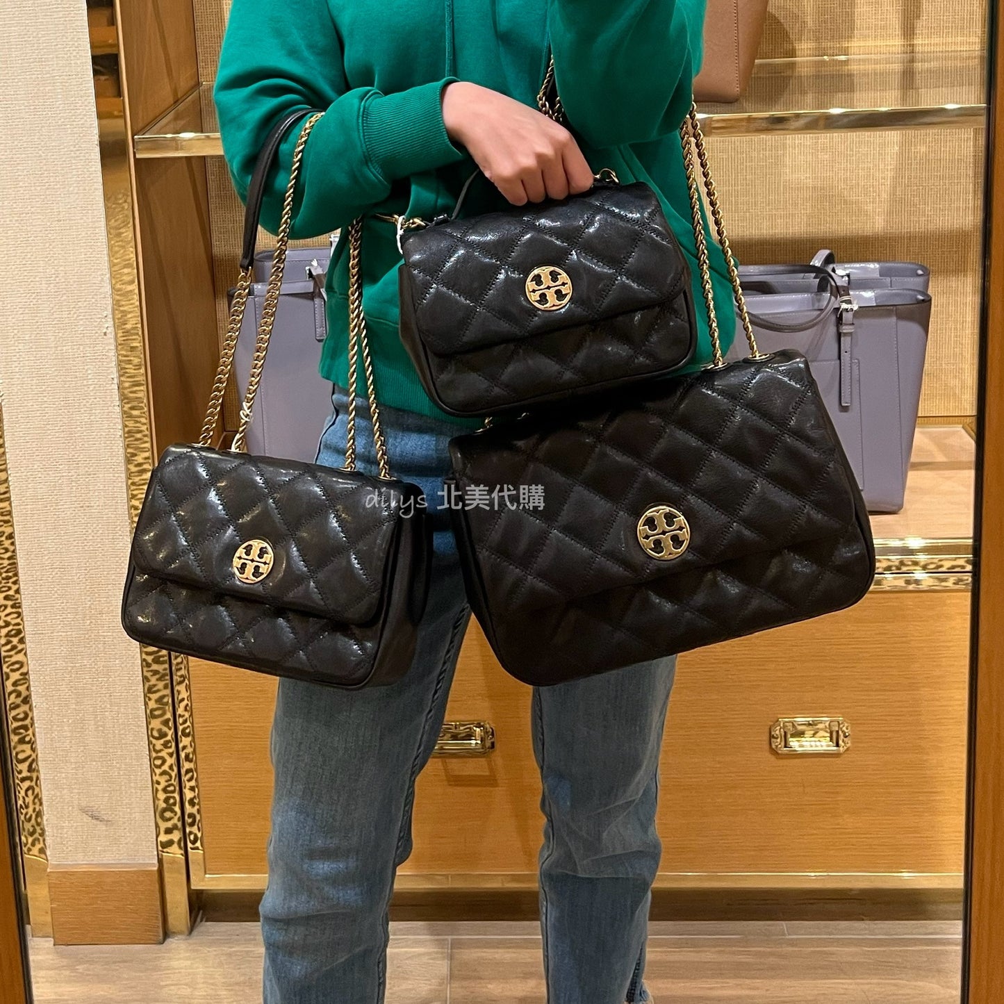 現貨 TORY BURCH TB WILLA 方胖子 鏈條包 羊皮材質